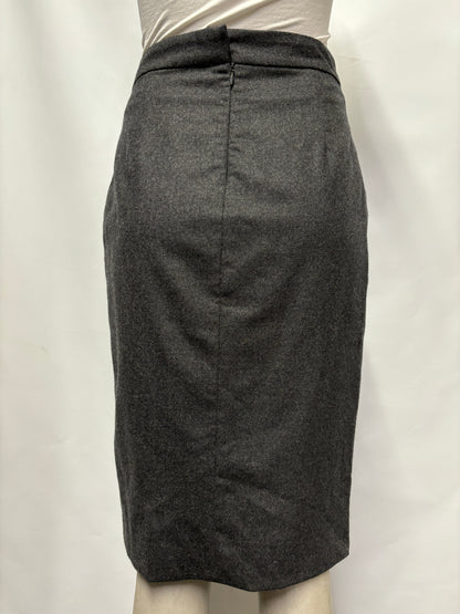 Joseph Grey Wool Pencil Skirt 8