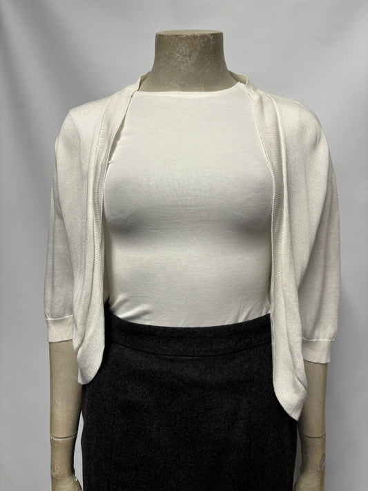 Ralph Lauren White Short Cardigan Large