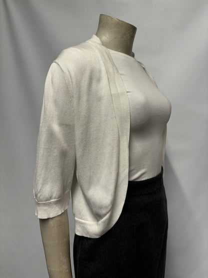 Ralph Lauren White Short Cardigan Large