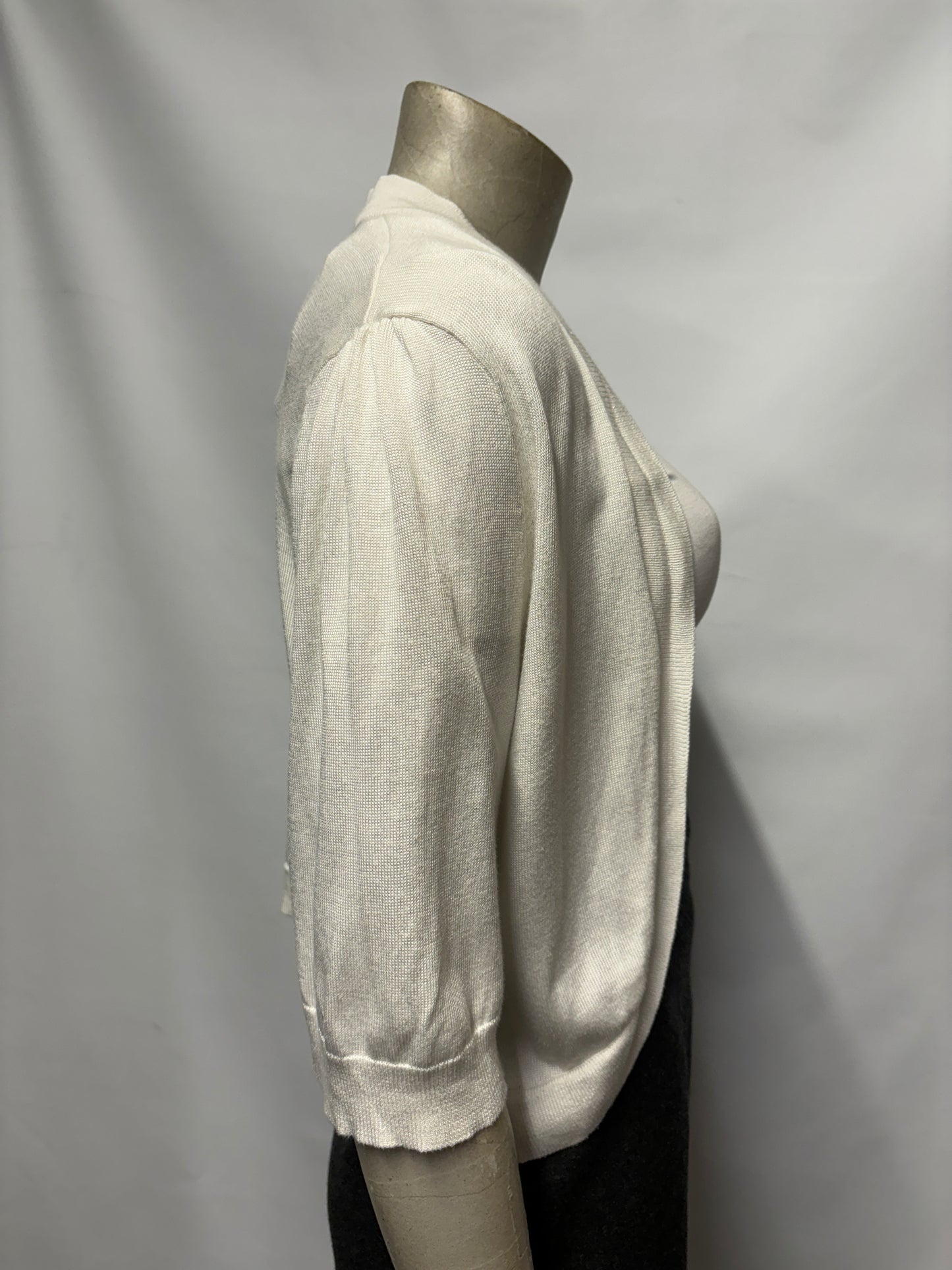 Ralph Lauren White Short Cardigan Large