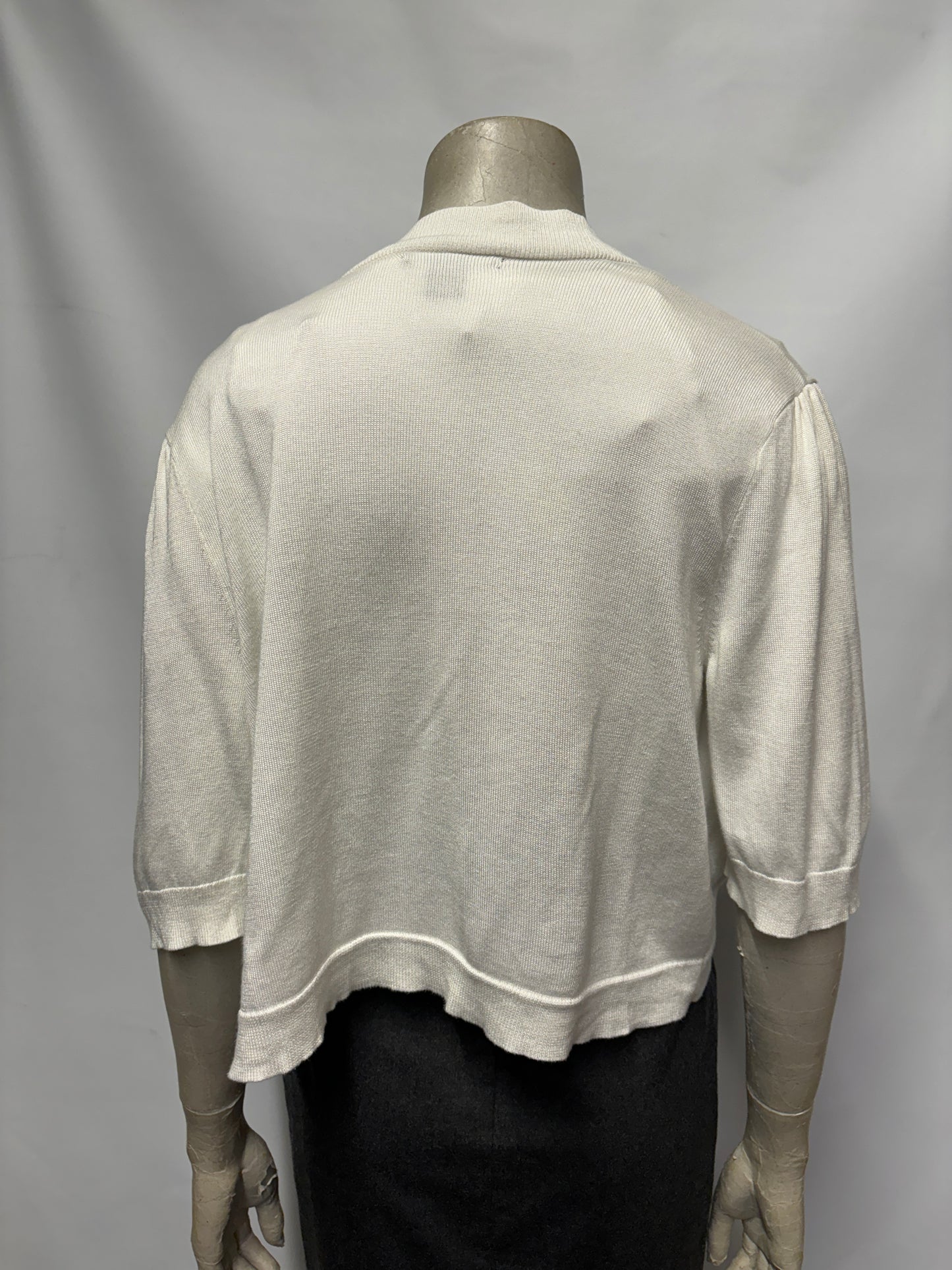 Ralph Lauren White Short Cardigan Large