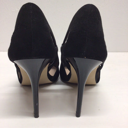 Carvela Black Suedette Karma Cut Out Stiletto Court Heels Size 36 EU