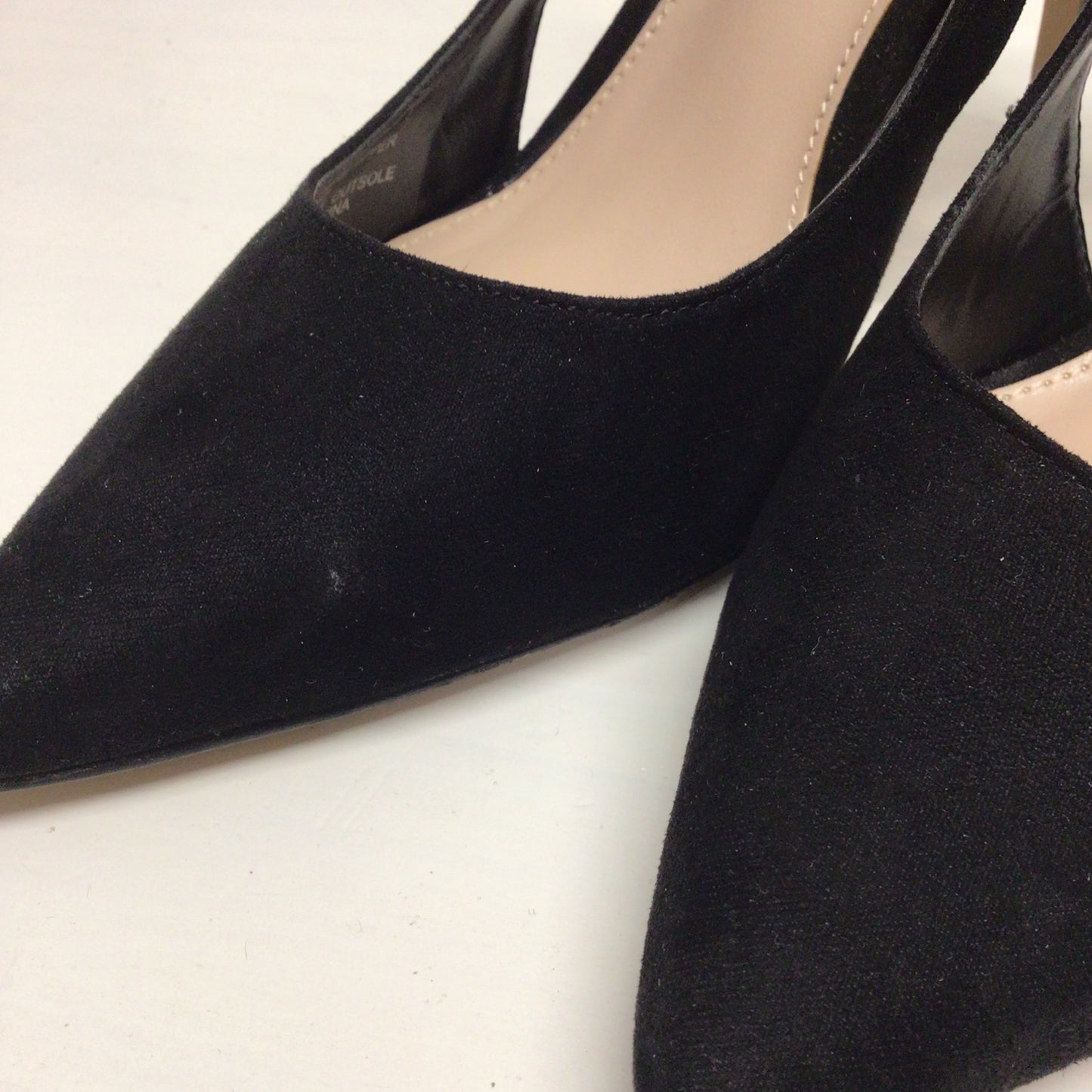 Carvela Black Suedette Karma Cut Out Stiletto Court Heels Size 36 EU