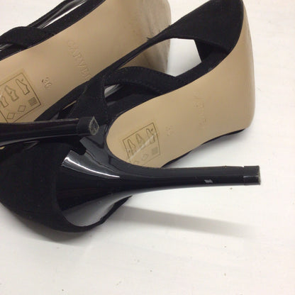 Carvela Black Suedette Karma Cut Out Stiletto Court Heels Size 36 EU