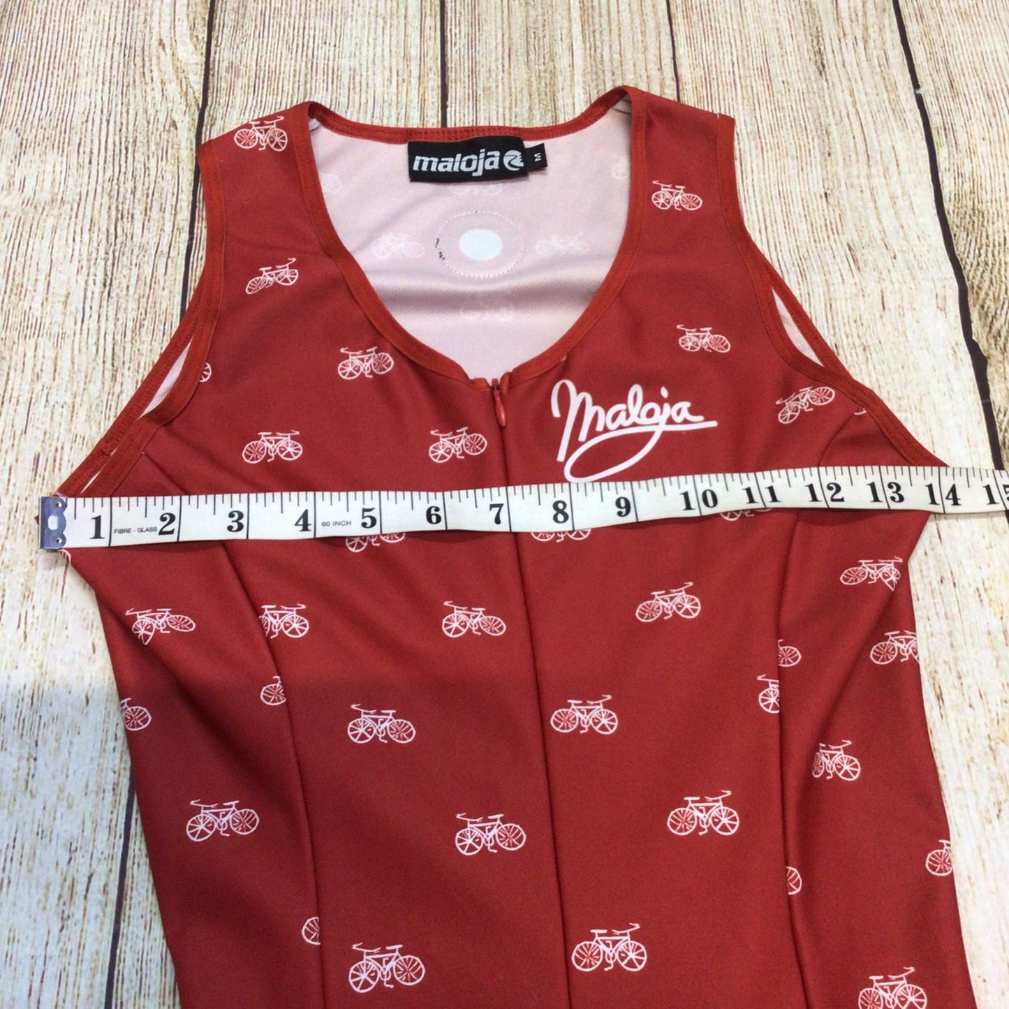 Maloja Red Sleeveless Cycling Shorts Suit Size M