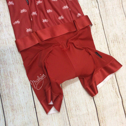 Maloja Red Sleeveless Cycling Shorts Suit Size M