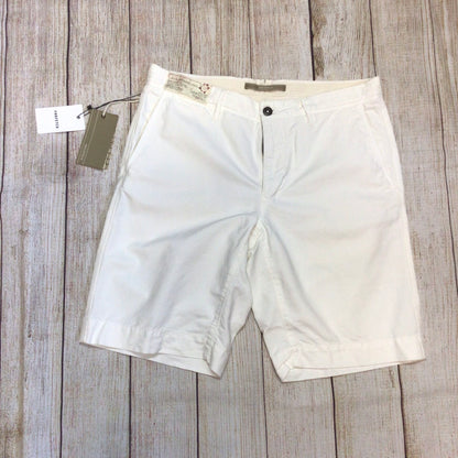 BNWT Incotex White Cream Classic Shorts Size 34