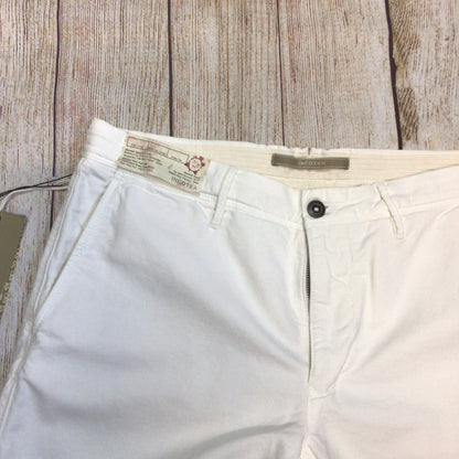 BNWT Incotex White Cream Classic Shorts Size 34