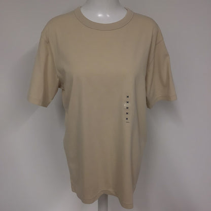 BNWT Uniqlo Natural Crew Neck T Shirt 100% Cotton Size M