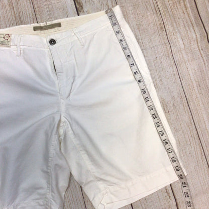BNWT Incotex White Cream Classic Shorts Size 34