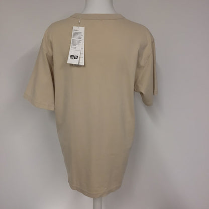 BNWT Uniqlo Natural Crew Neck T Shirt 100% Cotton Size M