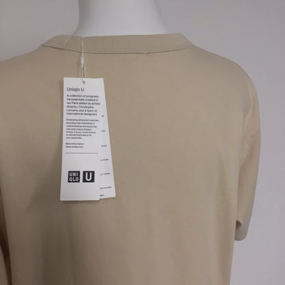 BNWT Uniqlo Natural Crew Neck T Shirt 100% Cotton Size M