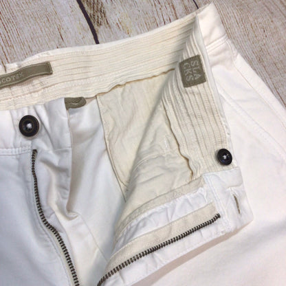 BNWT Incotex White Cream Classic Shorts Size 34