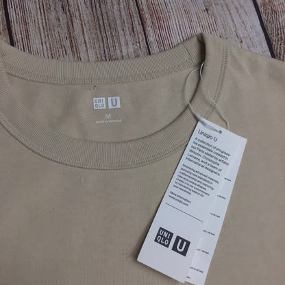 BNWT Uniqlo Natural Crew Neck T Shirt 100% Cotton Size M