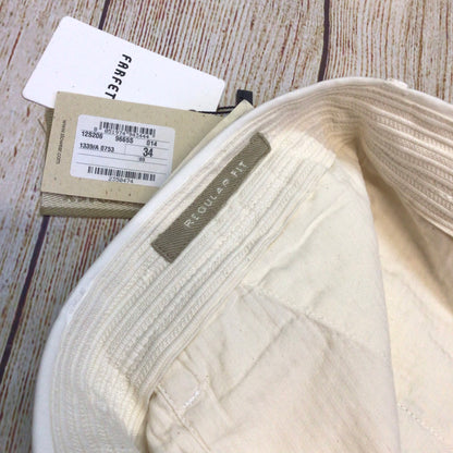 BNWT Incotex White Cream Classic Shorts Size 34