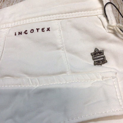 BNWT Incotex White Cream Classic Shorts Size 34