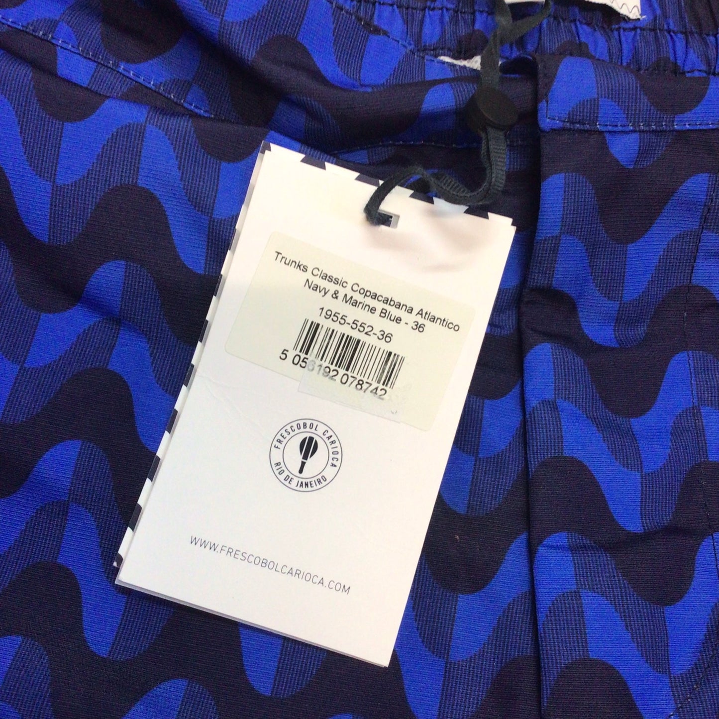 BNWT Frescobol Carioca Copacabana Navy Blue Swimming Trunks Shorts Size 36