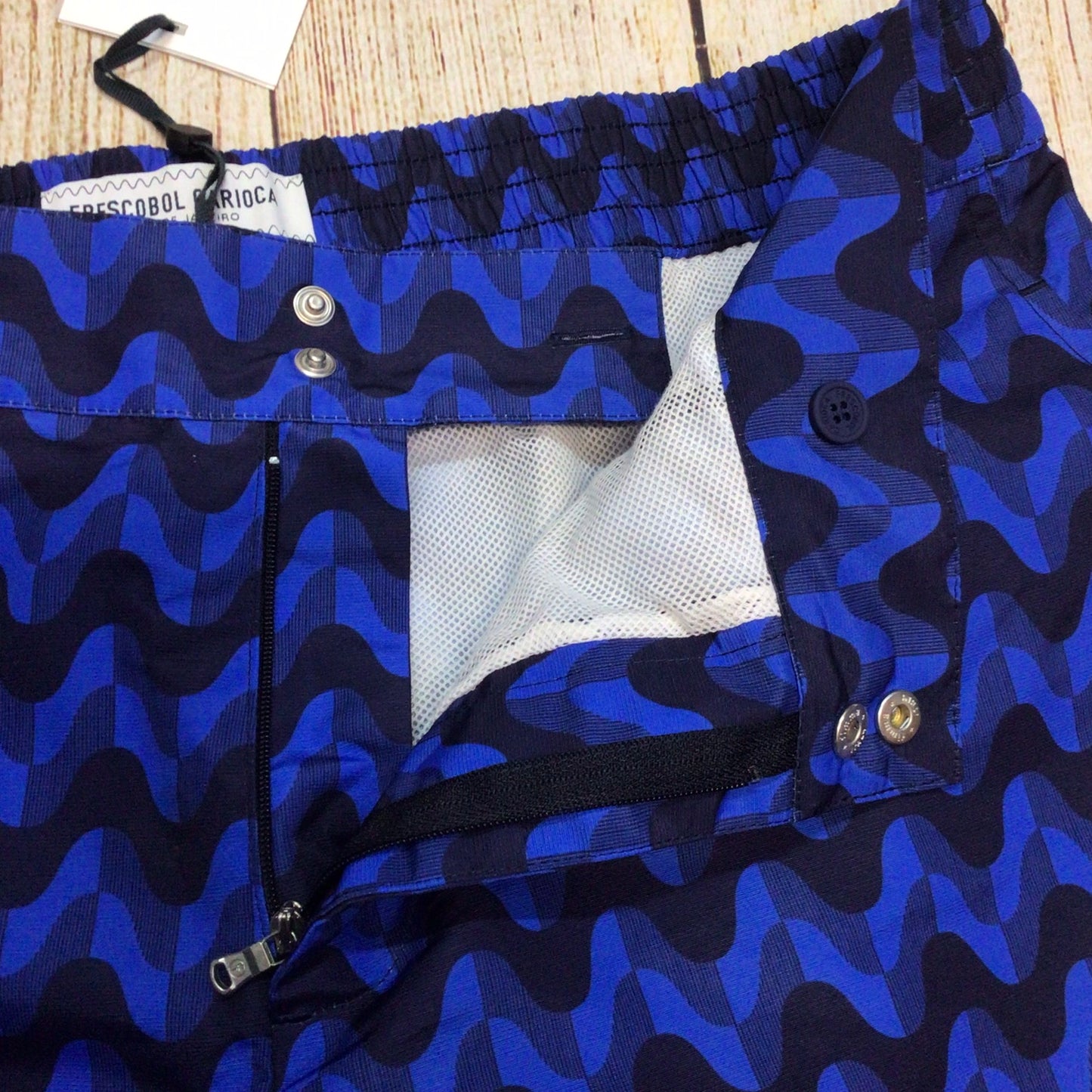 BNWT Frescobol Carioca Copacabana Navy Blue Swimming Trunks Shorts Size 36