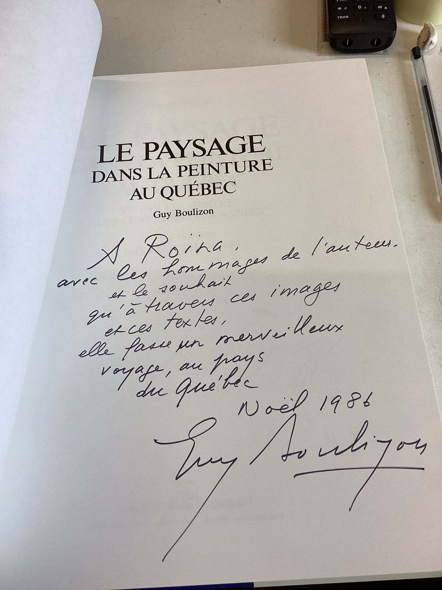 Le Paysage Dans La Peinture  Au Quebec Signed Guy Boulizon