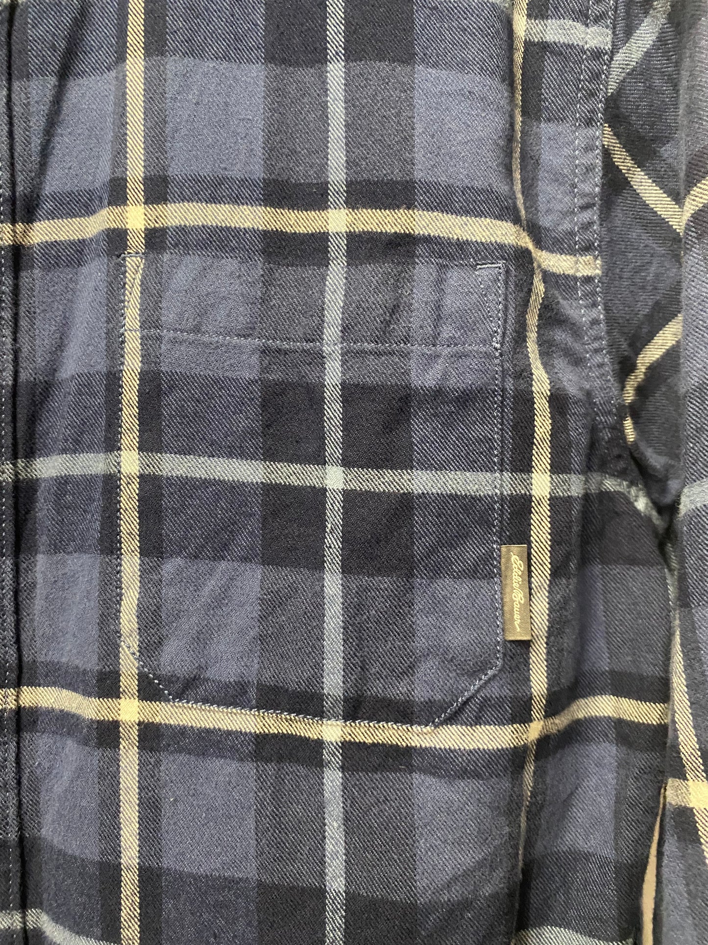 Eddie Bauer Blue Chequered Classic Fit Shirt Medium