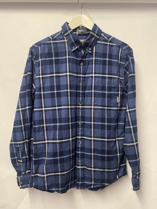 Eddie Bauer Blue Chequered Classic Fit Shirt Medium