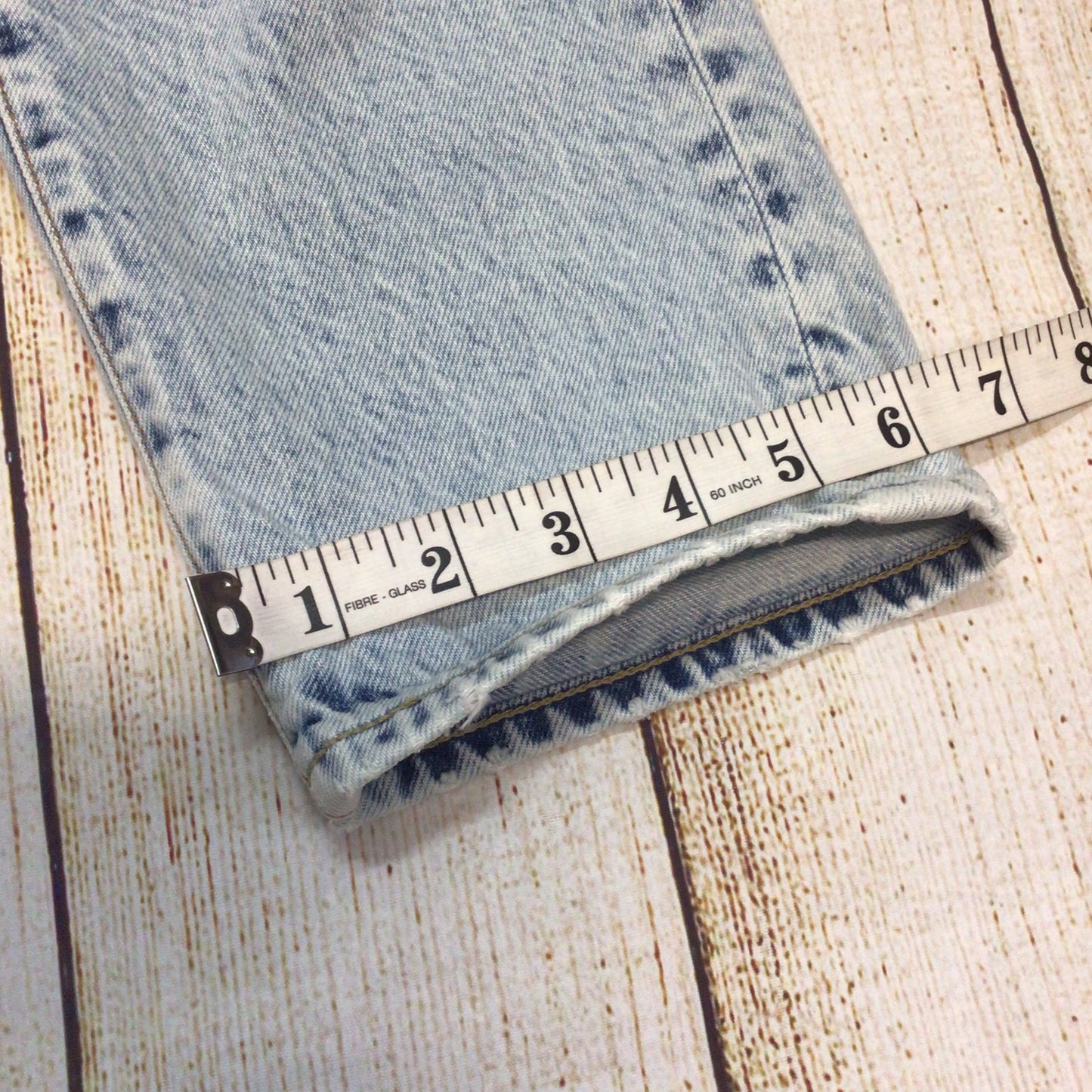 Denham Monroe Girlfriend Fit Light Blue Ripped Jeans Size W30