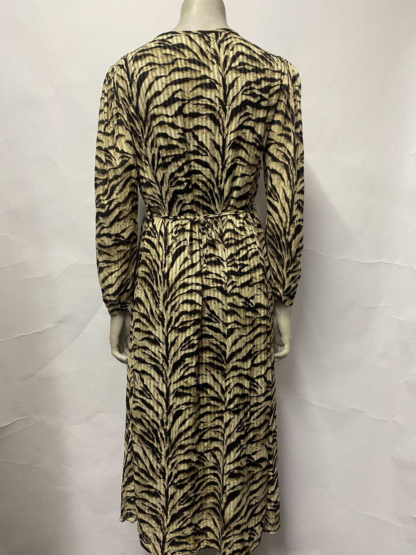 Ba&sh Beige Animal Print Iman Dress UK 10