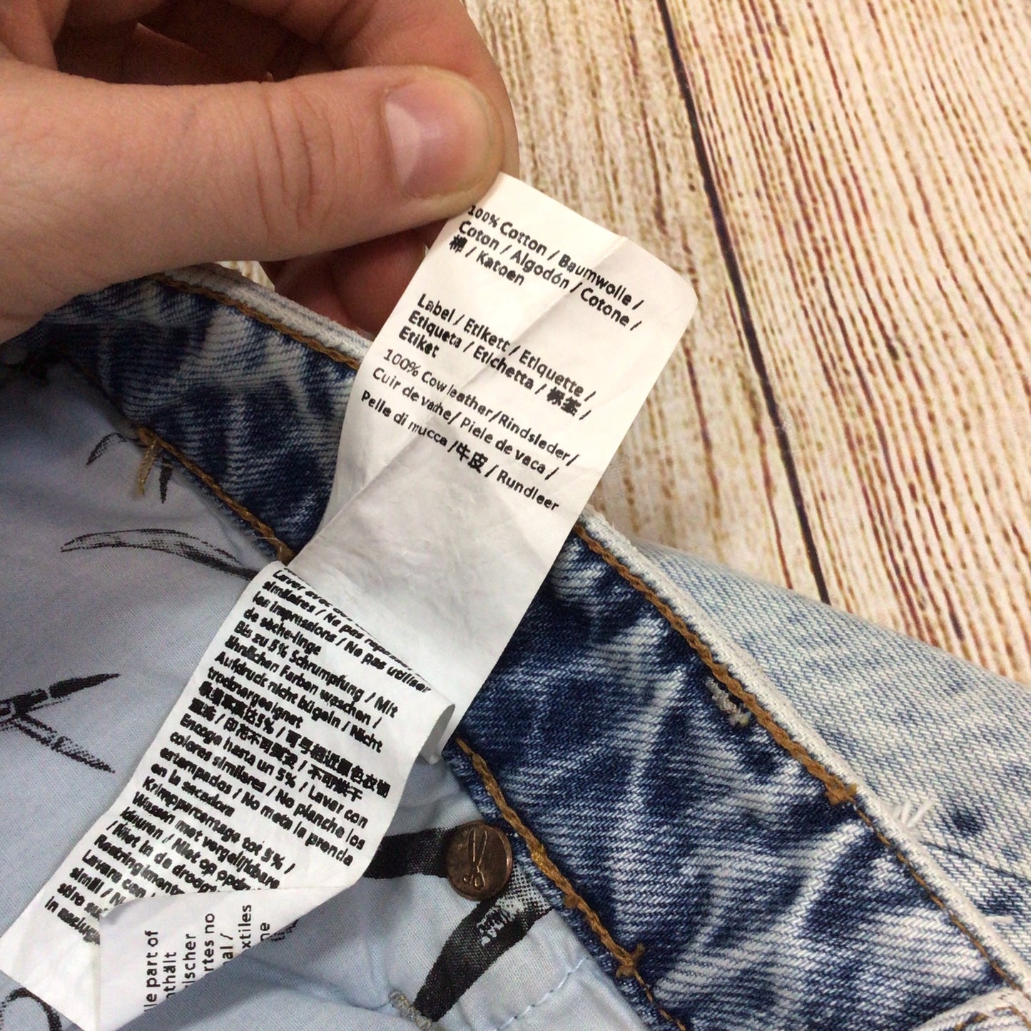 Denham Monroe Girlfriend Fit Light Blue Ripped Jeans Size W30