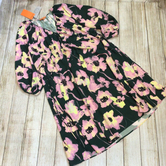 BNWT Stine Goya Heather Green Pink Filigree Flower Garden Dress Size S