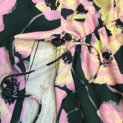 BNWT Stine Goya Heather Green Pink Filigree Flower Garden Dress Size S