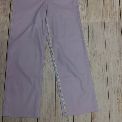 Zara Lilac Purple Faux Leather Wide Leg Trousers Size M