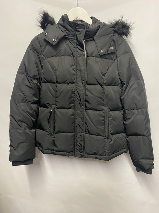 Crew Clothing Company Black Down hooded Puffer Jacket 14 BNWT