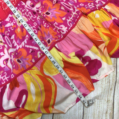 BNWT Monsoon Beach Red Orange Pink Maxi Dress Size XL