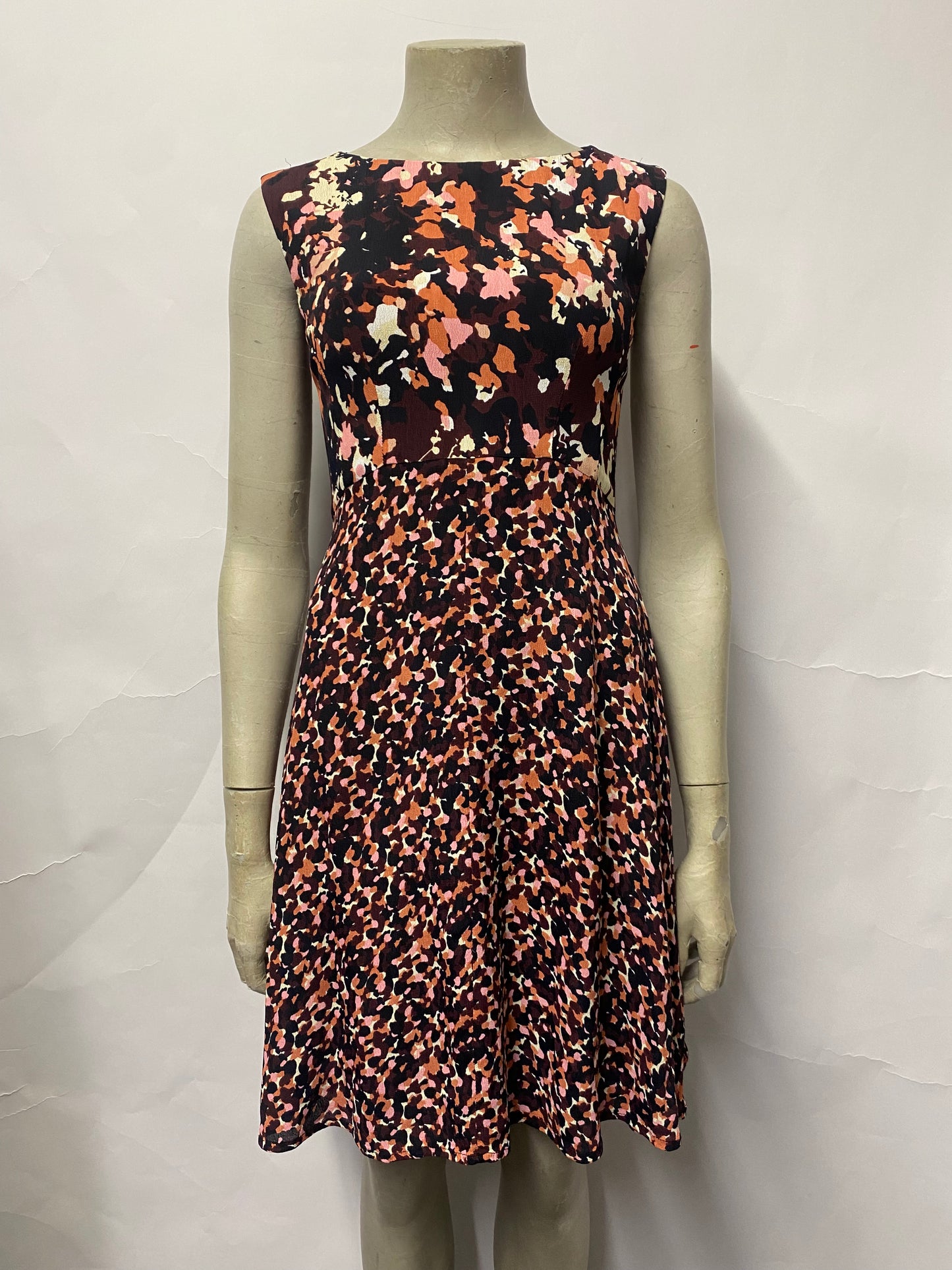 French Connection Black and Pink Floral Summer Dress 6