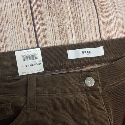 BNWT Brax Brown Style Carola Corduroy Jeans Size 18R