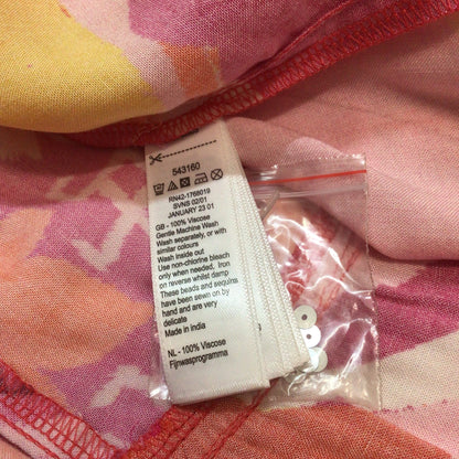 BNWT Monsoon Beach Red Orange Pink Maxi Dress Size XL