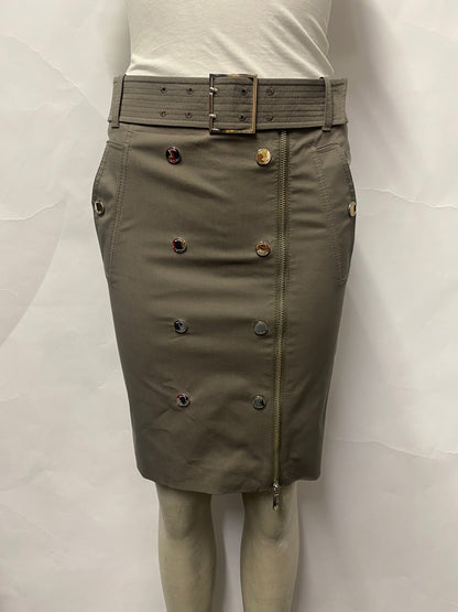 Karen Millen Khaki Pencil Skirt UK 6