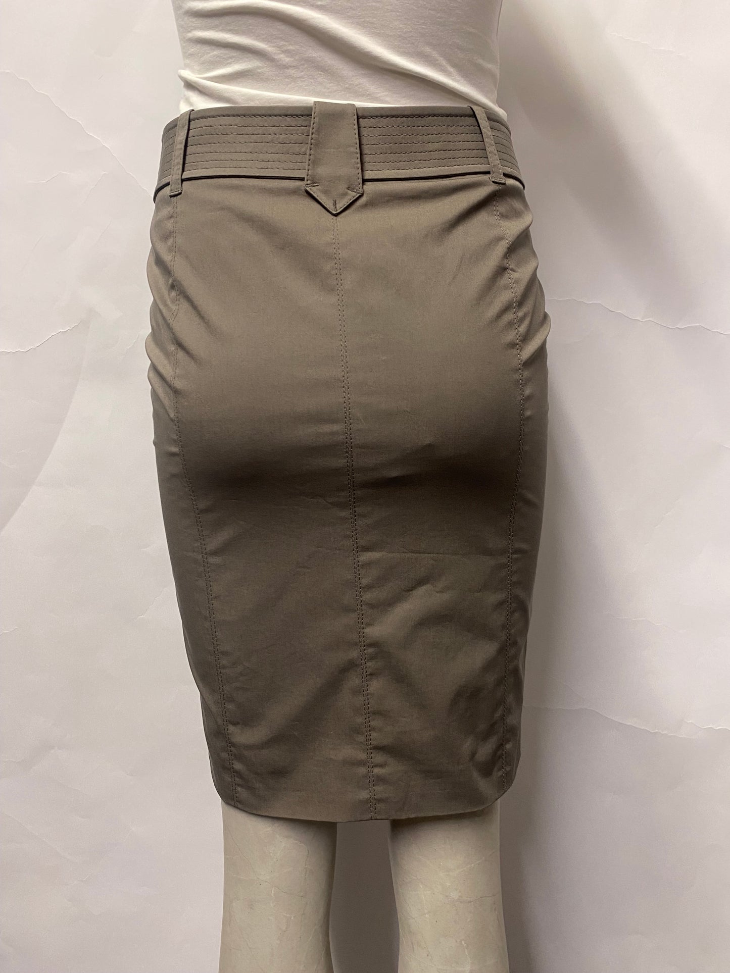 Karen Millen Khaki Pencil Skirt UK 6