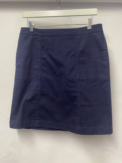 Boden Blue Cotton Fitted Skirt 10R