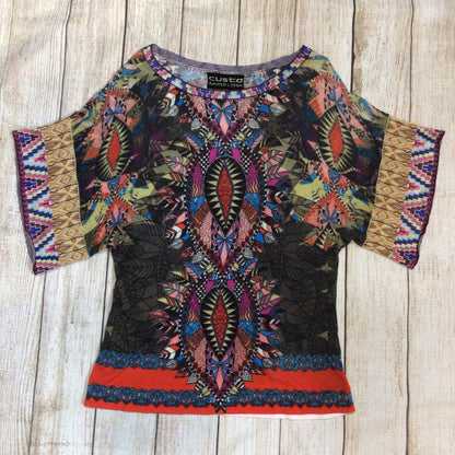 Custo Barcelona Y2K Multi Print Knit Top Size M