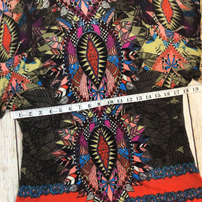 Custo Barcelona Y2K Multi Print Knit Top Size M