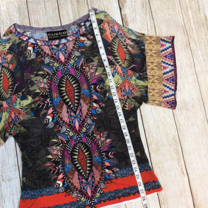 Custo Barcelona Y2K Multi Print Knit Top Size M