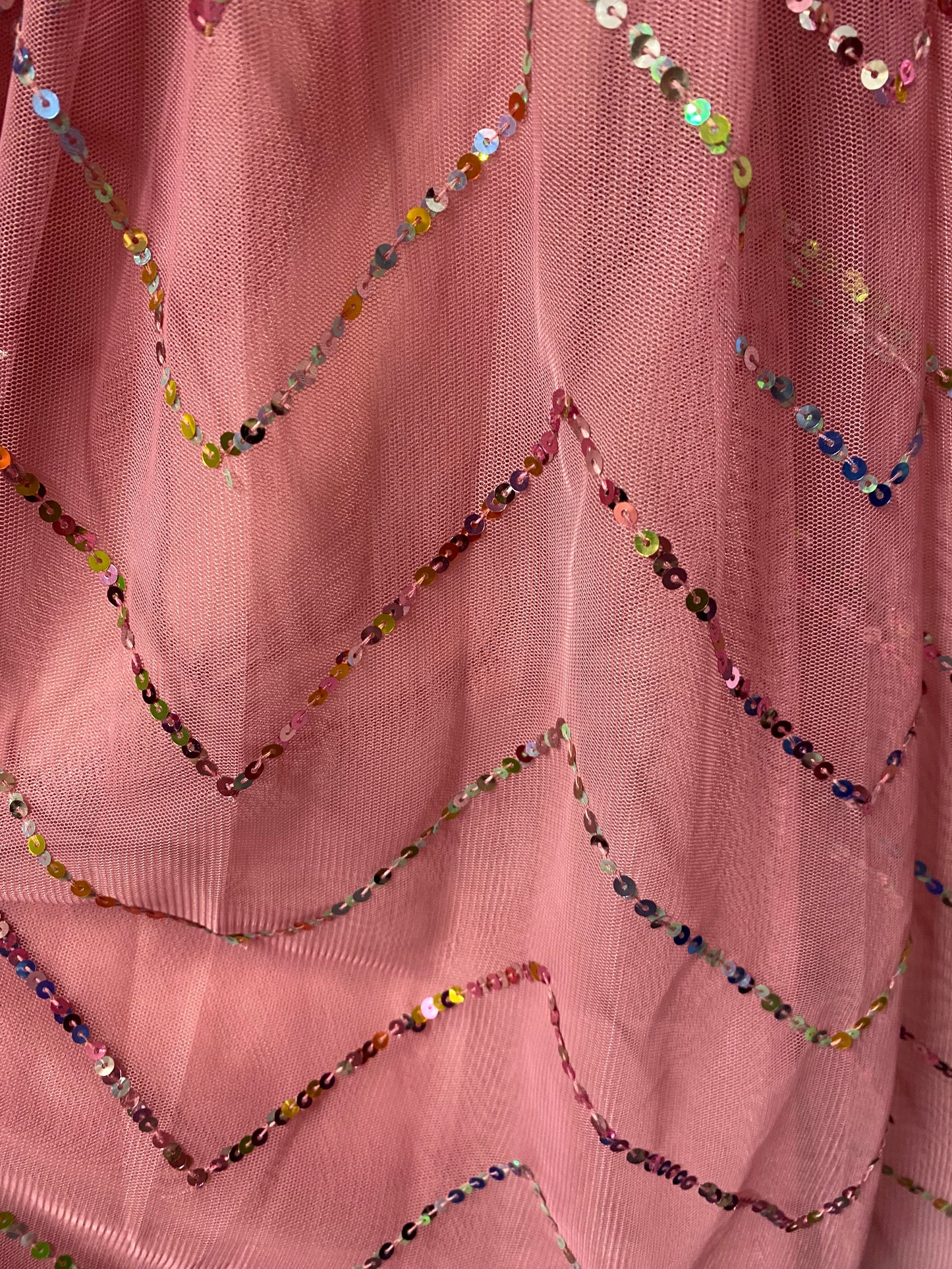 Monsoon Pink Sequinned Dress Age 9