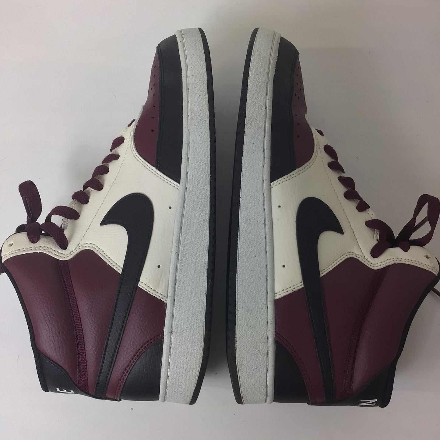 Nike Purple Beetroot, Black & White Court Vision Mid Next Nature Trainers Size 9 UK