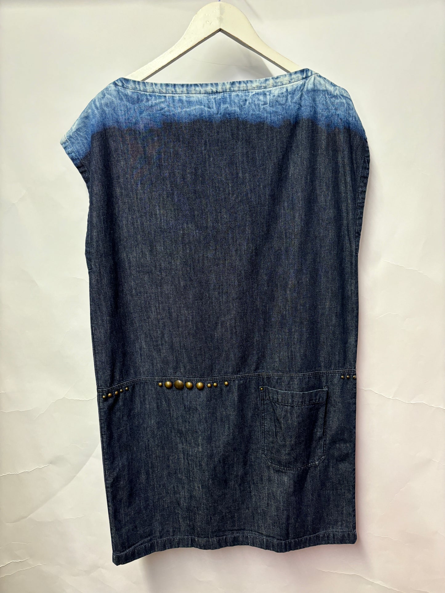 Tomas Maier Blue Denim Stud Detail Dress 8