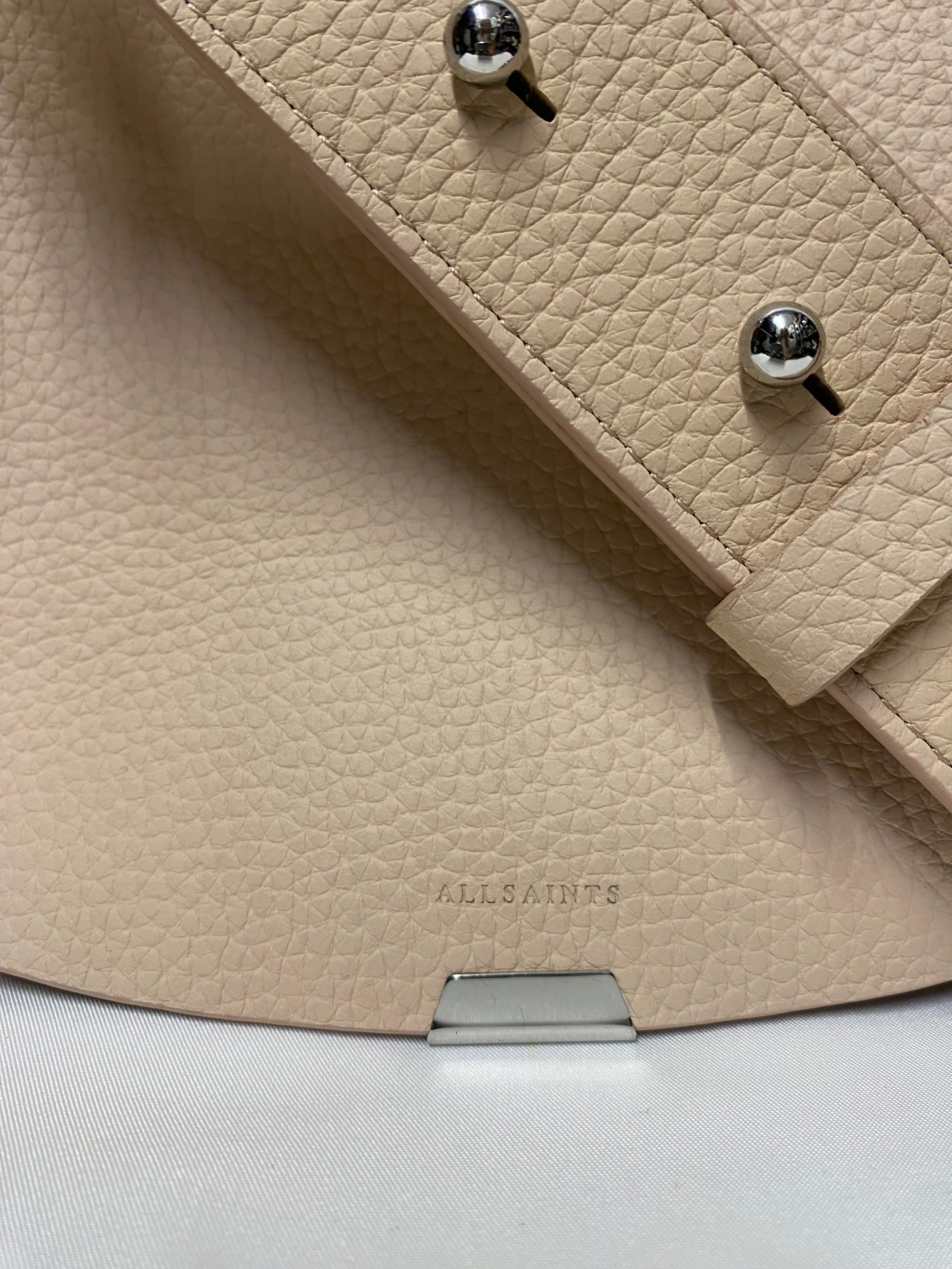 All Saints Captain Lea Leather Round Cross Body Bag Peach Pink 1 NWOT Shop for Shelter