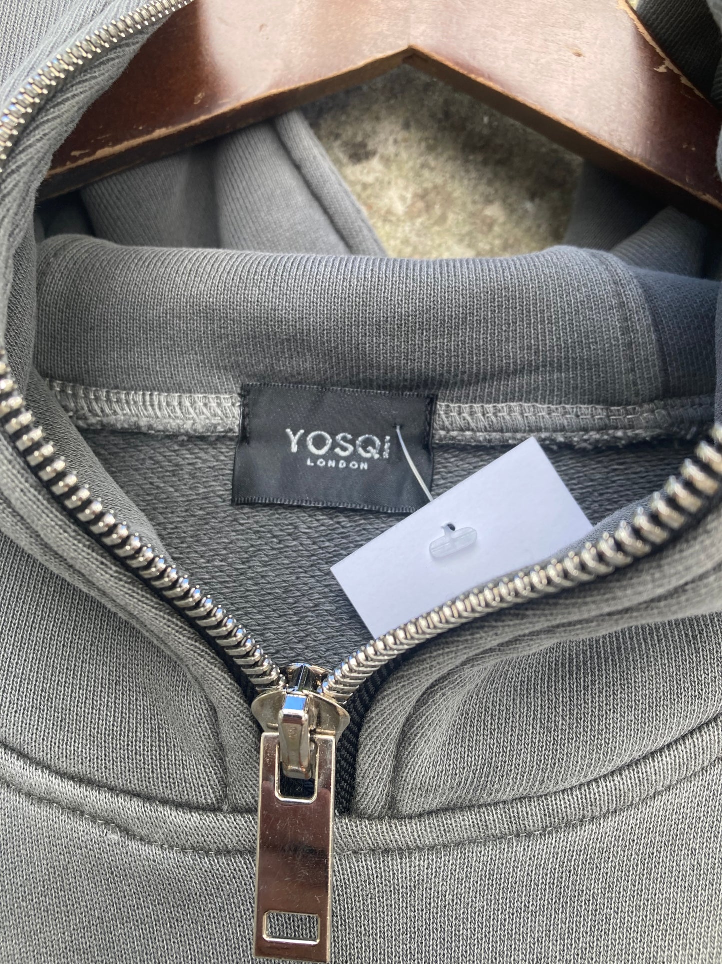 Yosqi London Grey Hoodie Size Large