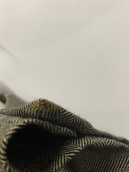 Aquascutum Black and White Herringbone Wool Jacket 10