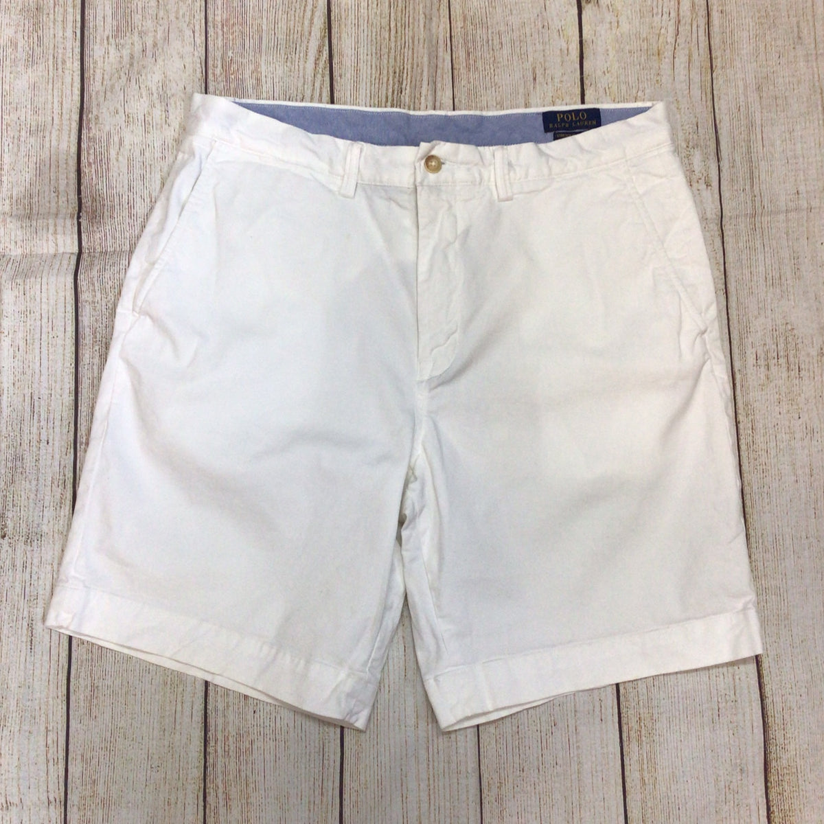 Polo Ralph Lauren White Stretch Classic Fit Shorts Size 34
