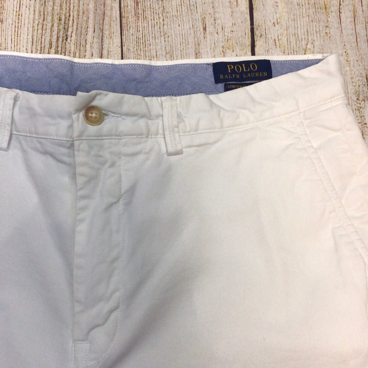 Polo Ralph Lauren White Stretch Classic Fit Shorts Size 34